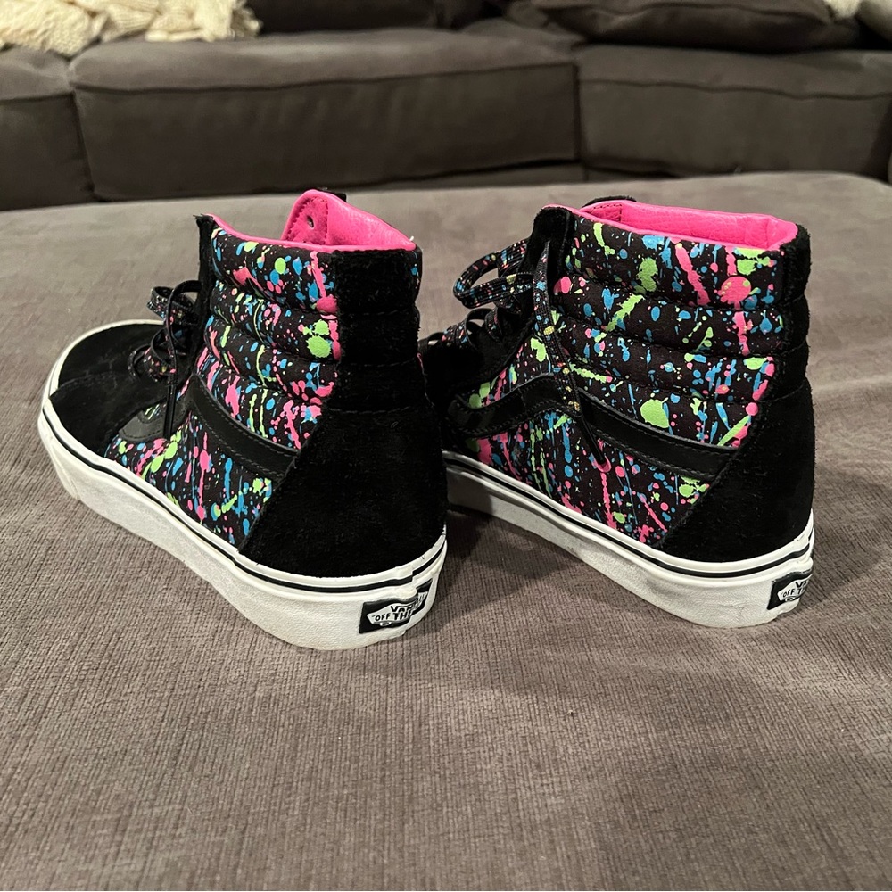 VANS Sk8-Hi Paint Splatter Hi Top Sneakers Shoes. Size 8.5 US Mens